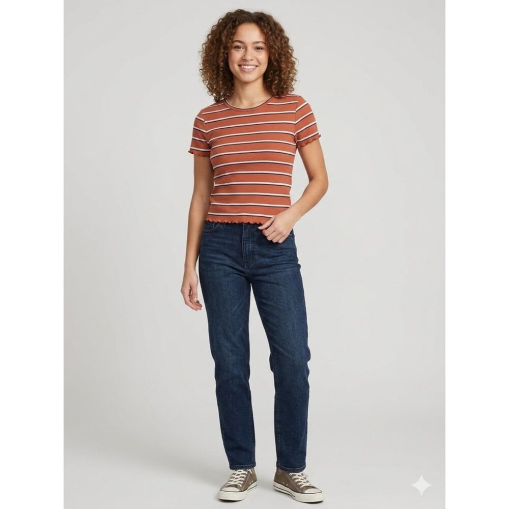 American Eagle Outfitters Straight Leg Jeans in Dark Blue